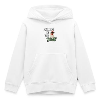 Funny chickens in the garden - Where is the staff? - Kids Premium Organic Hoodie - white - Front - AI Model Kid Female (0cm)