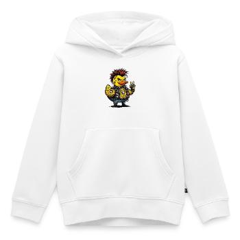 Male Punk Rubber Duck with Mohawk - Kids Premium Organic Hoodie - white - Front - AI Model Kid Female (0cm)