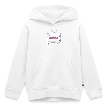 Bug rétro au néon - Sweat Premium à capuche enfant bio - blanc - Devant - AI Model Kid Female (0cm)