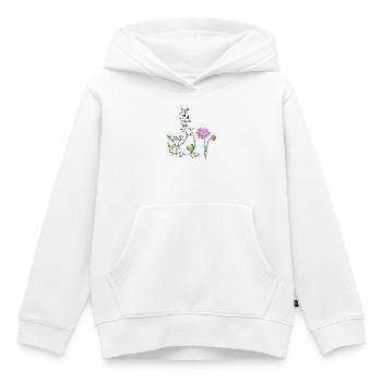 Canard dans la prairie - Sweat Premium à capuche enfant bio - blanc - Devant - AI Model Kid Female (0cm)