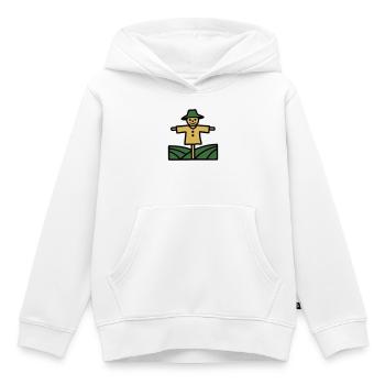 Icône du champ de l’Épouvantail - Sweat Premium à capuche enfant bio - blanc - Devant - AI Model Kid Female (0cm)