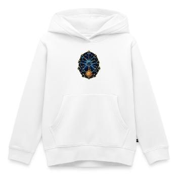 Réseau de cartes stellaires de nœuds de routage - Sweat Premium à capuche enfant bio - blanc - Devant - AI Model Kid Female (0cm)