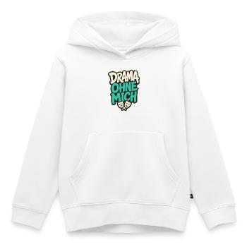 DRAMA OHNE MICH - Kinder Premium Organic Hoodie - Weiß - Vorne - AI Model Kid Female (0cm)
