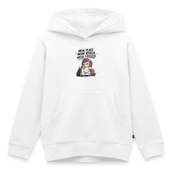 Mein Platz Meine Regeln Mein Frieden Einhorn Golf - Kinder Premium Organic Hoodie - Weiß - Vorne - AI Model Kid Female (0cm)