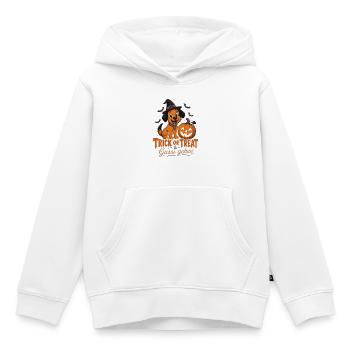 Halloween Kürbis-Gang - Kinder Premium Organic Hoodie - Weiß - Vorne - AI Model Kid Female (0cm)