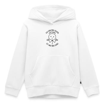 Ich hab das schon verstanden Ist mir nur egal - Kinder Premium Organic Hoodie - Weiß - Vorne - AI Model Kid Female (0cm)