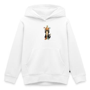 Planetenkatze - Kinder Premium Organic Hoodie - Weiß - Vorne - AI Model Kid Female (0cm)