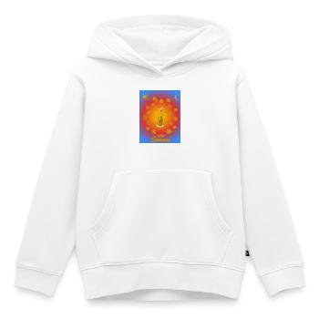 Katzen Sommerglanz - Kinder Premium Organic Hoodie - Weiß - Vorne - AI Model Kid Female (0cm)
