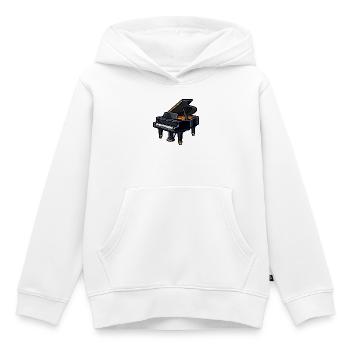 Dunkles Klavier mit Goldakzenten - Kinder Premium Organic Hoodie - Weiß - Vorne - AI Model Kid Female (0cm)