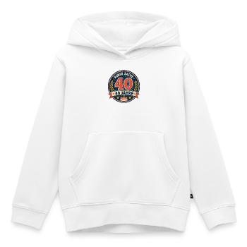 40. Geburtstag Runde Sache 40 Jahre Geschenk - Kinder Premium Organic Hoodie - Weiß - Vorne - AI Model Kid Female (0cm)
