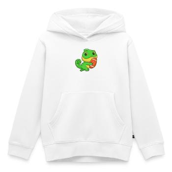 Dino-Gridiron-Niedlichkeit - Kinder Premium Organic Hoodie - Weiß - Vorne - AI Model Kid Female (0cm)