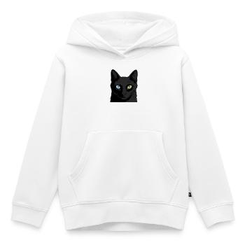 Zweifarbige Katze mit Heterochromie - Kinder Premium Organic Hoodie - Weiß - Vorne - AI Model Kid Female (0cm)