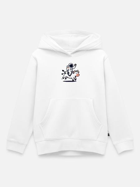 Astronauten-Bullenritt - Kinder Premium Organic Hoodie - Weiß
