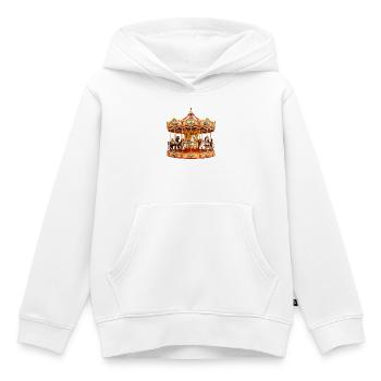 Prächtiges Karussell auf dem Jahrmarkt - Kinder Premium Organic Hoodie - Weiß - Vorne - AI Model Kid Female (0cm)