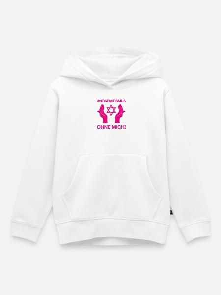 Antisemitismus – Ohne Mich! - Kinder Premium Organic Hoodie - Weiß