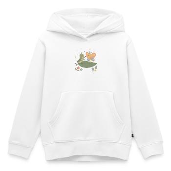 Raupe und Schmetterling tanzen - Kinder Premium Organic Hoodie - Weiß - Vorne - AI Model Kid Female (0cm)