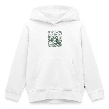 Conducteur ingénieur de chemin de fer à vapeur Vintage - Sweat Premium à capuche enfant bio - blanc - Devant - AI Model Kid Female (0cm)