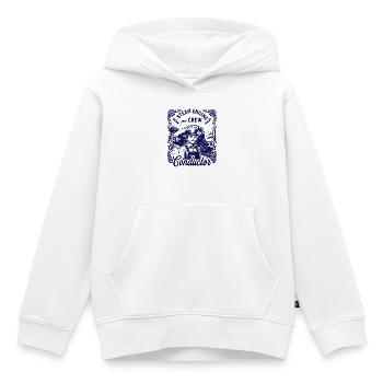 Chemise vintage de conducteur de locomotive à vapeur pour enfant - Sweat Premium à capuche enfant bio - blanc - Devant - AI Model Kid Female (0cm)