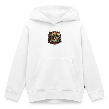 Blason de l’Unité de la Meute - Sweat Premium à capuche enfant bio - blanc - Devant - AI Model Kid Female (0cm)