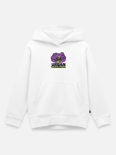 Skatepark Bowl Wappen Logo - Kinder Premium Organic Hoodie - Weiß