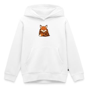 fuchs-decke - Kinder Premium Organic Hoodie - Weiß - Vorne - AI Model Kid Female (0cm)