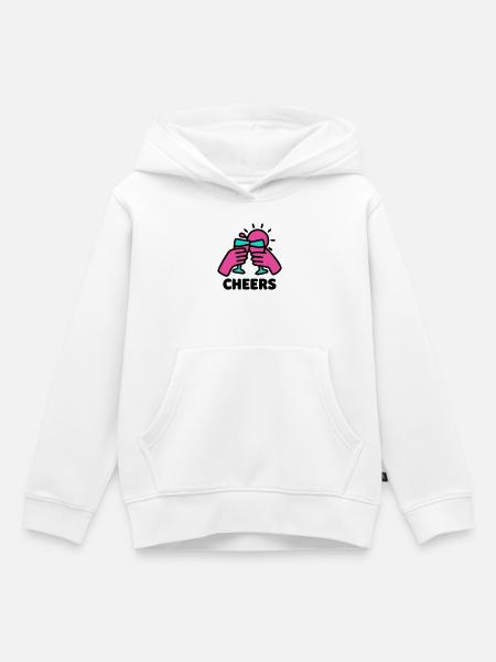Cheers Glaeser Sonne Logo - Kinder Premium Organic Hoodie - Weiß