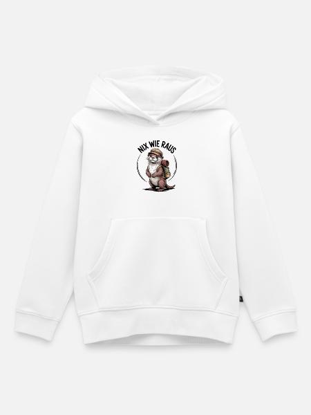 Outdoor Otter - Kinder Premium Organic Hoodie - Weiß