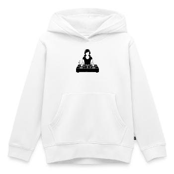 DJ - Kinder Premium Organic Hoodie - Weiß - Vorne - AI Model Kid Female (0cm)