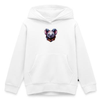 Koala Kopf Geometrisch Bunt - Kinder Premium Organic Hoodie - Weiß - Vorne - AI Model Kid Female (0cm)