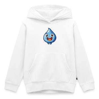 Fröhlicher Wassertropfen Cartoon - Kinder Premium Organic Hoodie - Weiß - Vorne - AI Model Kid Female (0cm)