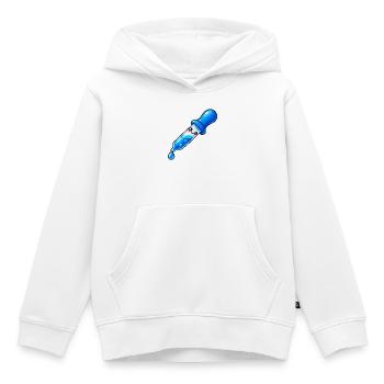 Kawaii Blauer Tropfendropper - Kinder Premium Organic Hoodie - Weiß - Vorne - AI Model Kid Female (0cm)