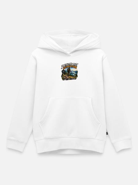 Detektorist-Expedition-Metalldetektor-Abenteuer - Kinder Premium Organic Hoodie - Weiß