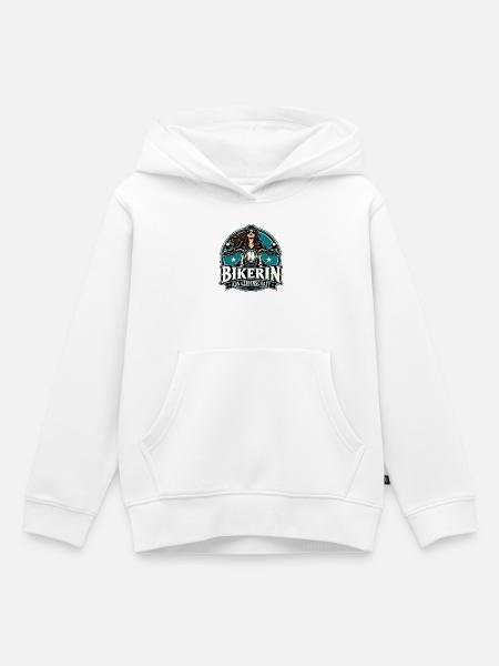 Bikerin Aus Leidenschaft - Kinder Premium Organic Hoodie - Weiß
