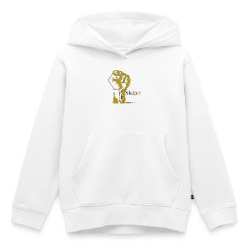 siegreich - Kinder Premium Organic Hoodie - Weiß - Vorne - AI Model Kid Female (0cm)
