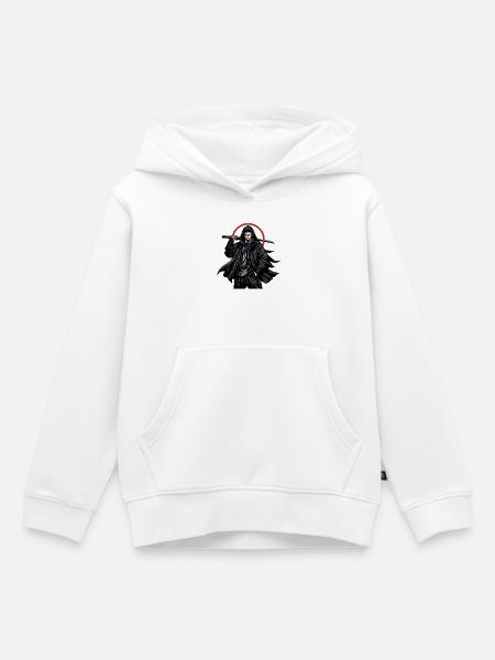 Schwarzer Ninja mit Klinge - Kinder Premium Organic Hoodie - Weiß