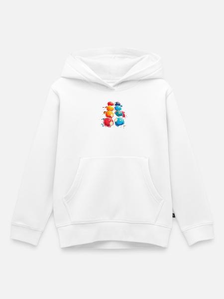 Lustiges Billard - Kinder Premium Organic Hoodie - Weiß