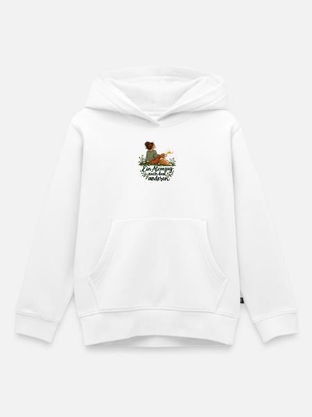 Achtsamkeit mit Hund - Kinder Premium Organic Hoodie - Weiß