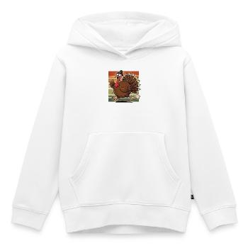 Truthahn mit Hut - Kinder Premium Organic Hoodie - Weiß - Vorne - AI Model Kid Female (0cm)