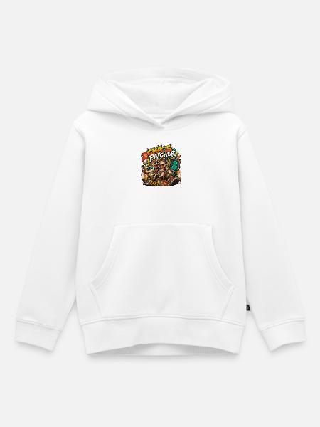Postapokalyptische Welt× Technologie und Code - Kinder Premium Organic Hoodie - Weiß