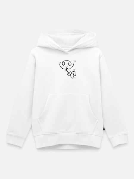 Skelett Design – Gruselig & Cool - Kinder Premium Organic Hoodie - Weiß