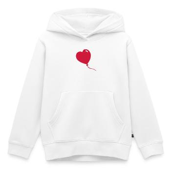 Herz, Ballon - Kinder Premium Organic Hoodie - Weiß - Vorne - AI Model Kid Female (0cm)