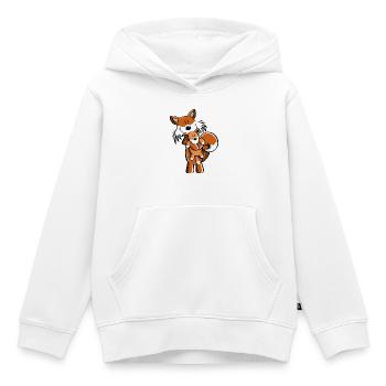 Fox with baby fox - cartoon gift - children - Kids Premium Organic Hoodie - white - Front - AI Model Kid Female (0cm)