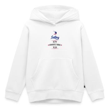navigation à voile - Sweat Premium à capuche enfant bio - blanc - Devant - AI Model Kid Female (0cm)