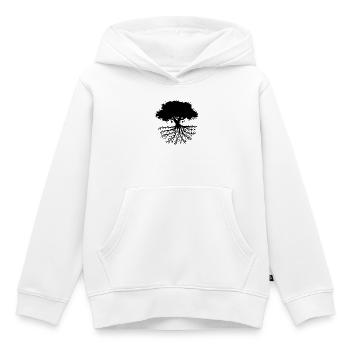 les racines des arbres noirs - Sweat Premium à capuche enfant bio - blanc - Devant - AI Model Kid Female (0cm)