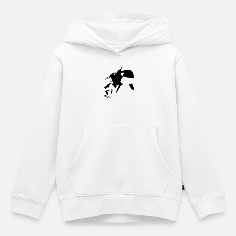 Orque - Sweat Premium à capuche enfant bio - blanc