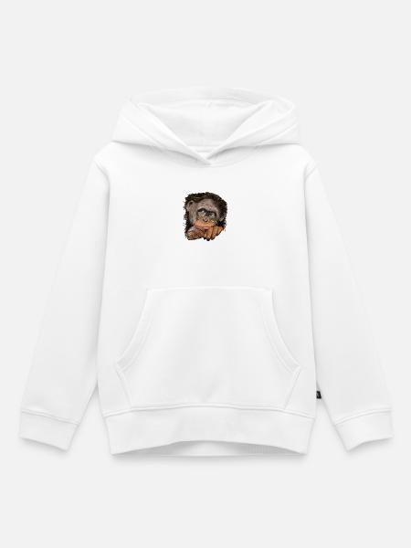Affe - Kinder Premium Organic Hoodie - Weiß