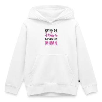 Ich bin die süße Version von Mama Spruch pink - Kinder Premium Organic Hoodie - Weiß - Vorne - AI Model Kid Female (0cm)