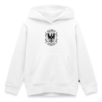 Brandebourg Brandenburger - Sweat Premium à capuche enfant bio - blanc - Devant - AI Model Kid Female (0cm)