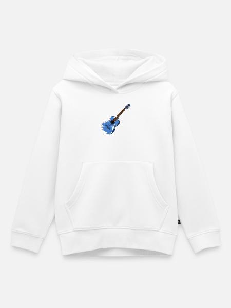 Gitarre Gitarrist Musiker - Kinder Premium Organic Hoodie - Weiß