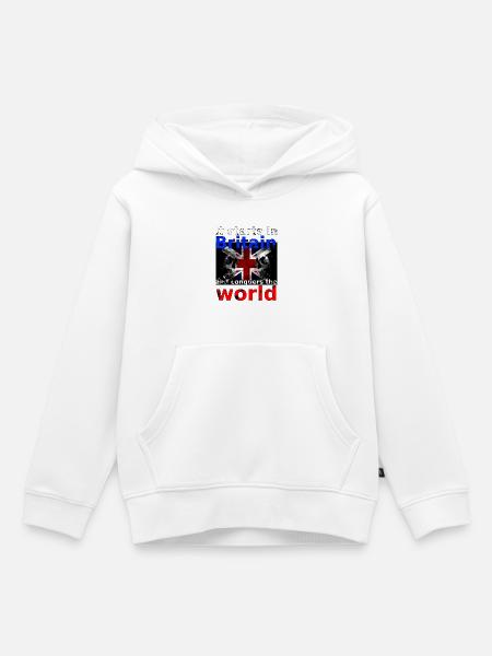 Britain - Kinder Premium Organic Hoodie - Weiß